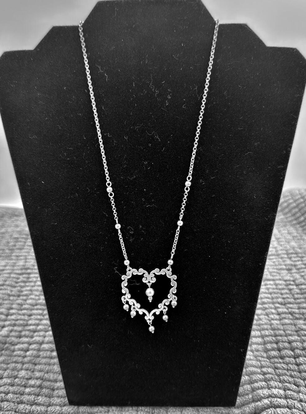 Brighton "Summer Love" Filigree Heart Pendant Necklace Retired